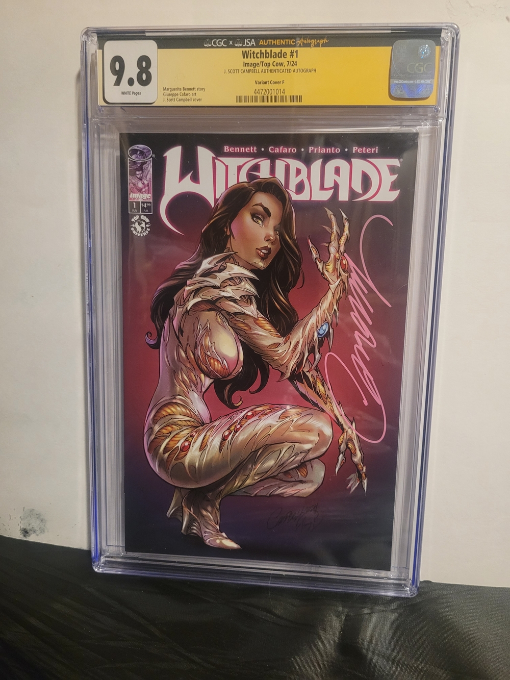 Witchblade#1 Image / Top Cow, Comic Signed By J. Ssott Campbell CGC 9.8 1 Of 50